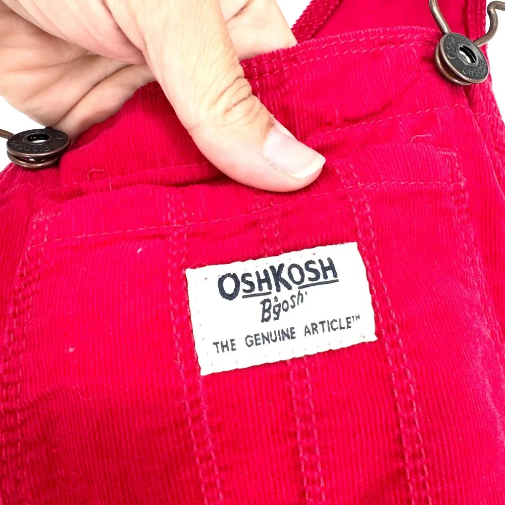 NWT OshKosh B'gosh Baby Soft Corduroy Jumper Dress Red Size 4T Casual‎ Holiday
